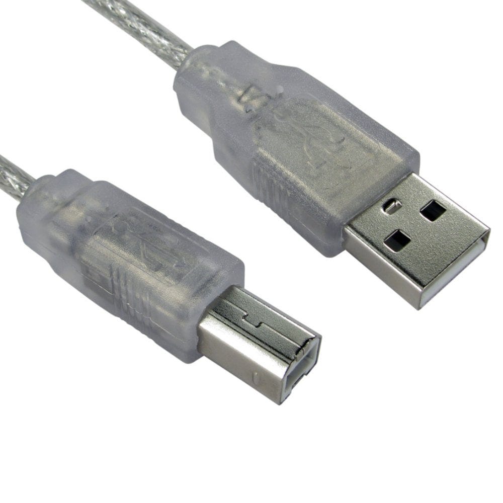 1m Transparent USB Cable A to B