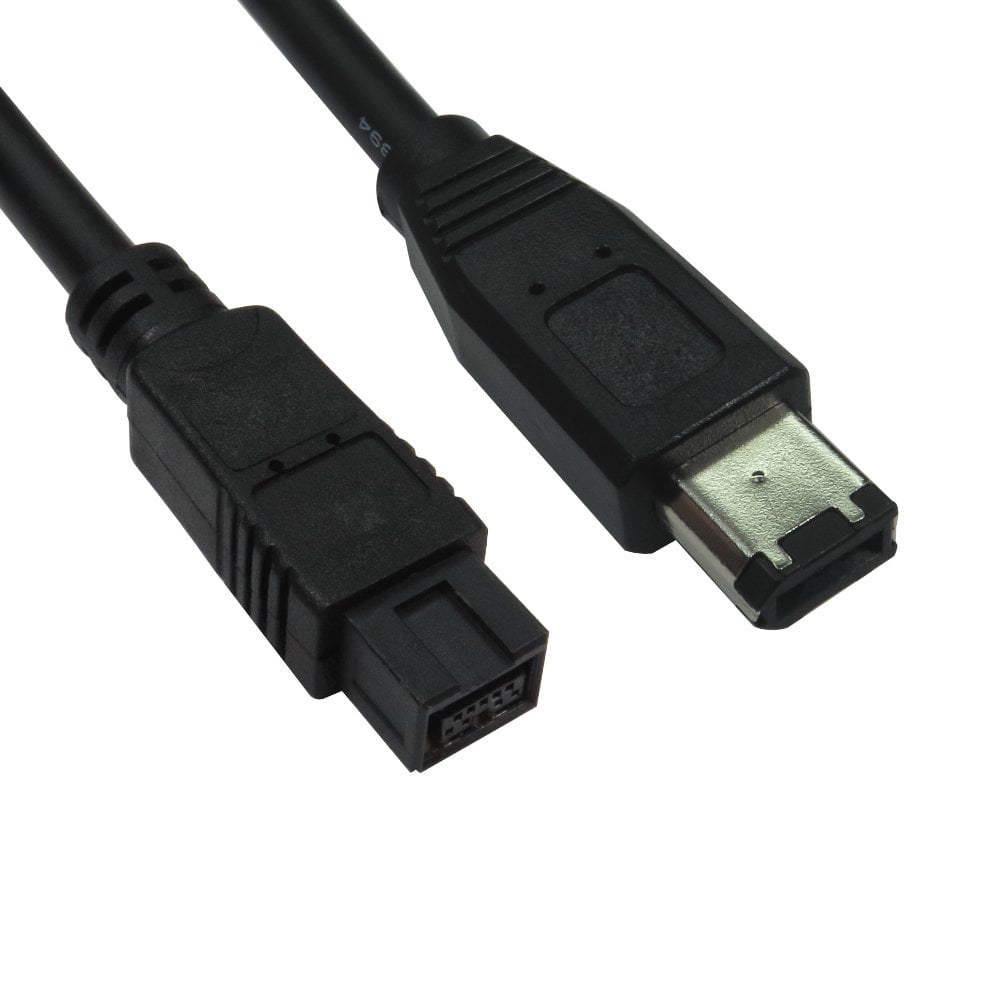 IEEE 1394B 9 Pin-6-Pin Cable 3m Black
