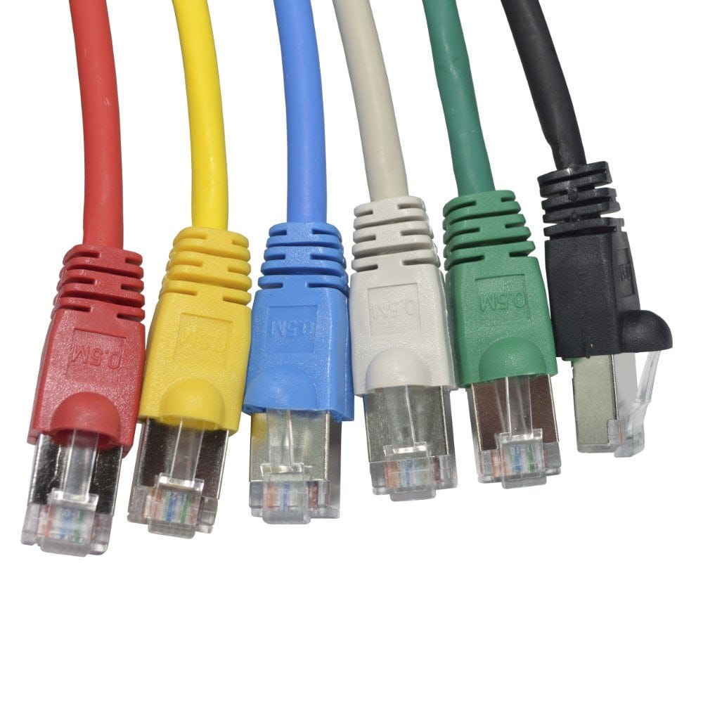 0.5m CAT6 Shielded Snagless Patch Cable Yellow 26 AWG