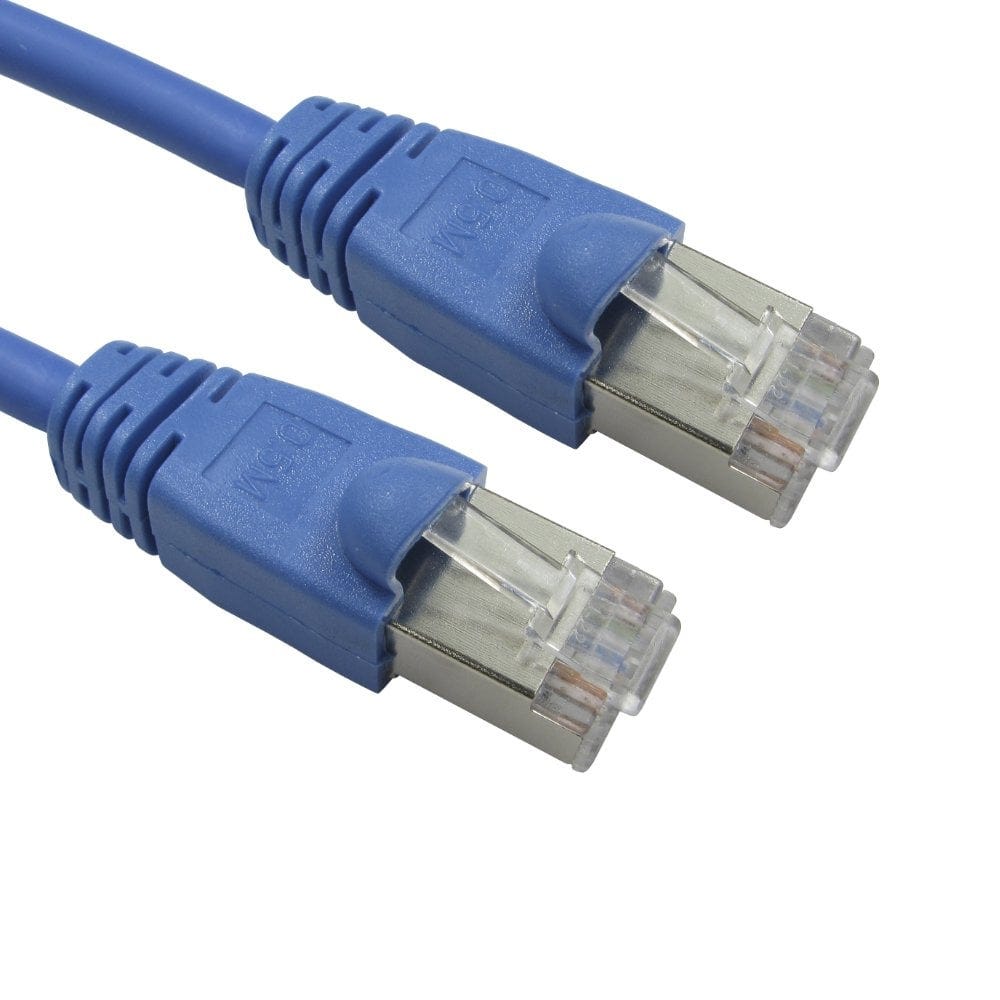 0.5m CAT6 Shielded Snagless Patch Cable Blue 26 AWG