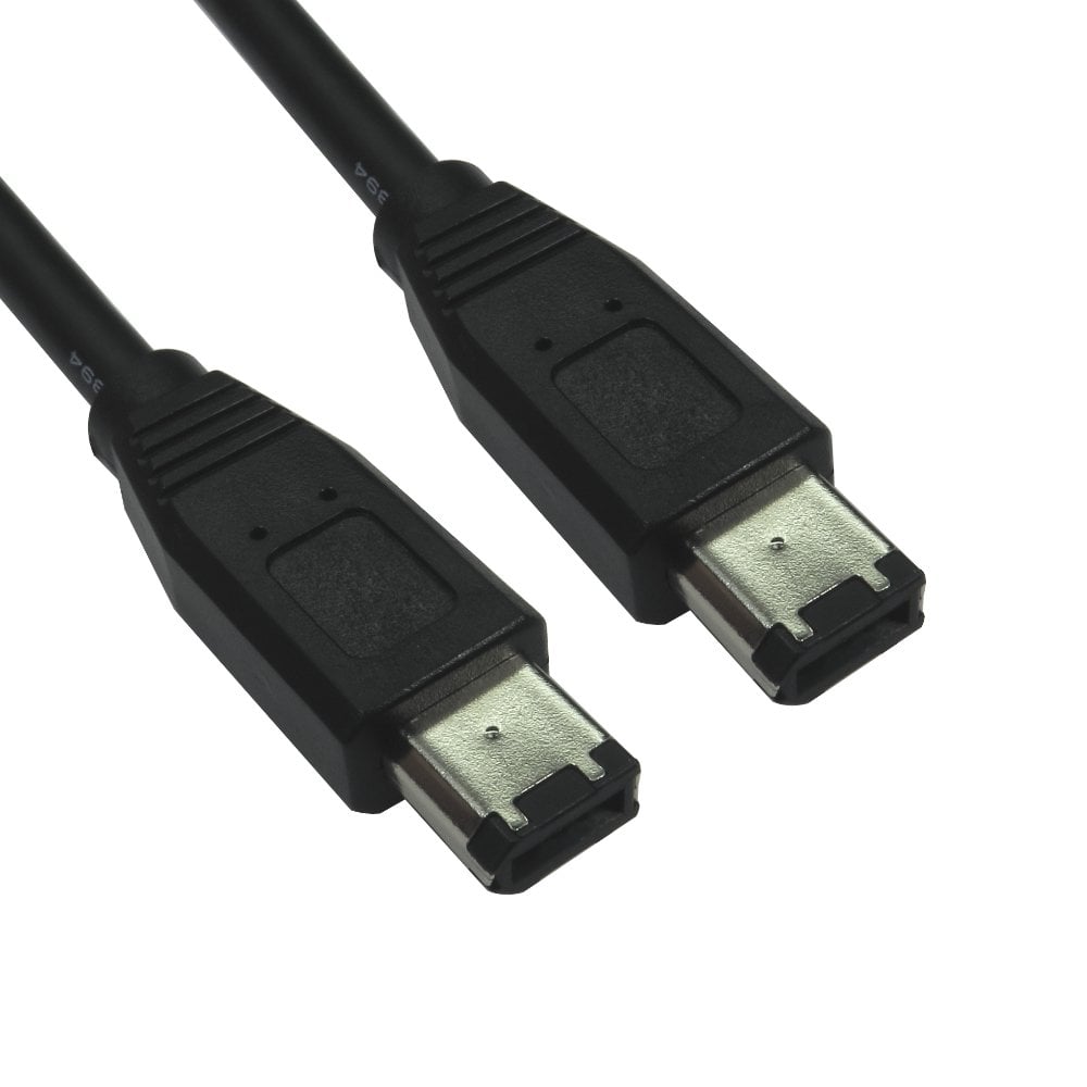 5m 6-Pin M 6-Pin M Firewire 400 Black Cable