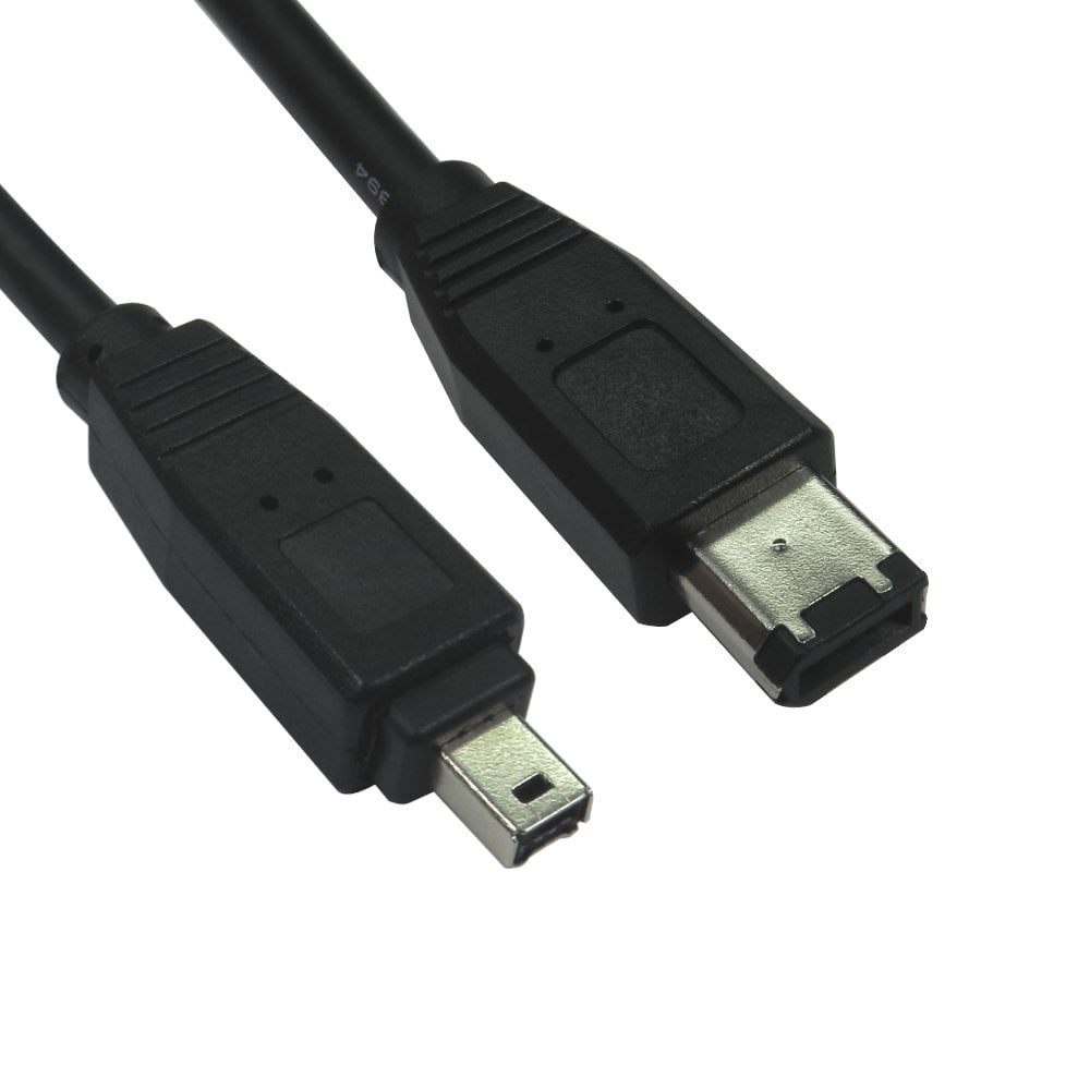 1m 6-Pin M 4-Pin M Firewire 400 Black Cable
