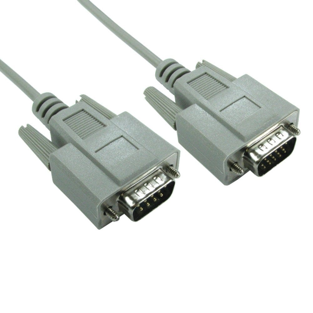 2m D9 Male HD15 Male Monitor Cable