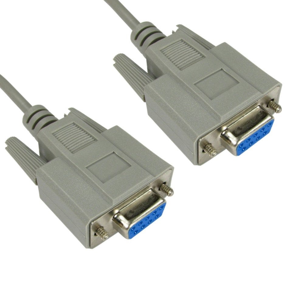 2m Null Modem Cable D9 Female to Female