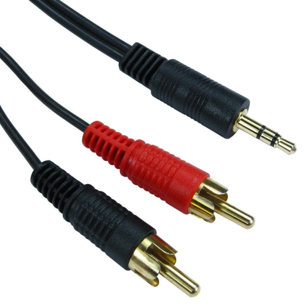 3.5mm Jack Plug to Phono Cable 5m Premium