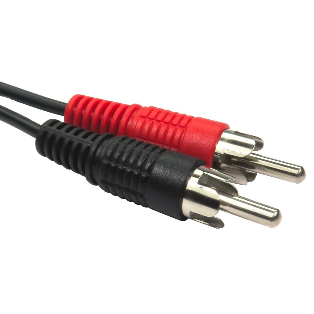 1.2m 2x Phono to 2x Phono Cable, Economy Nickel
