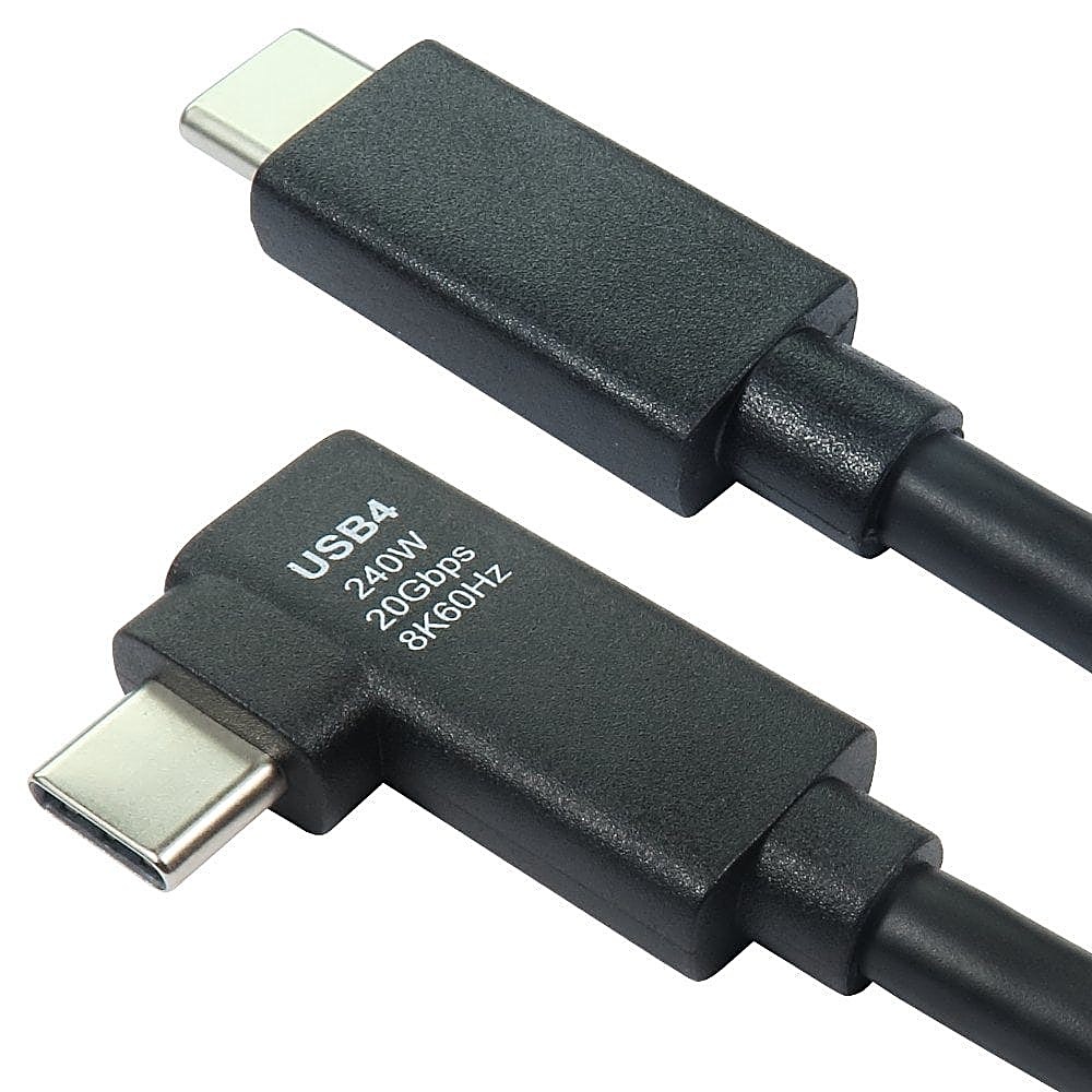 1m USB4 20Gbps Cable Right Angle, 240W EPR
