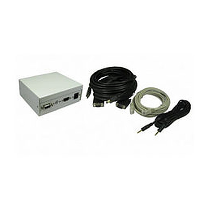 4 Port Desk Wall Mount Metal Box with AV RJ45 plus 5m Cable Kit