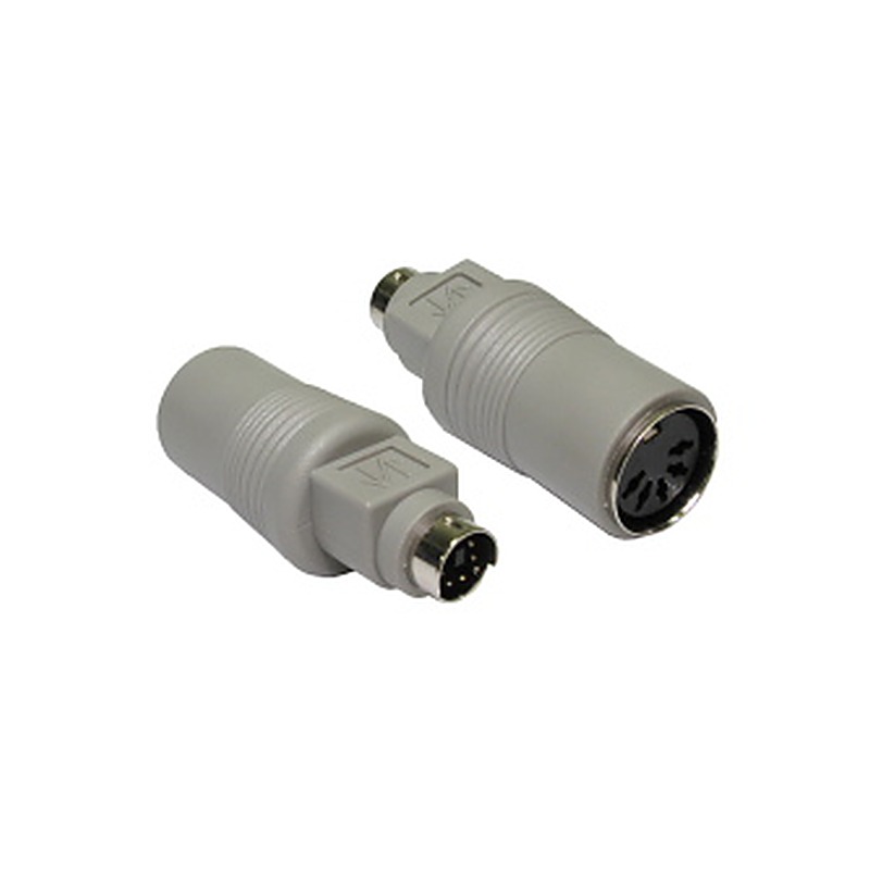 Keyboard Adapter, 6 Pin Mini DIN Male to 5 Pin DIN Female