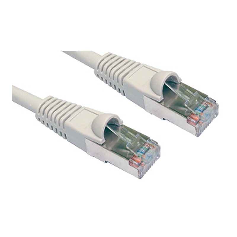 2m CAT5e Shielded Snagless Patch Cable Grey 26 AWG