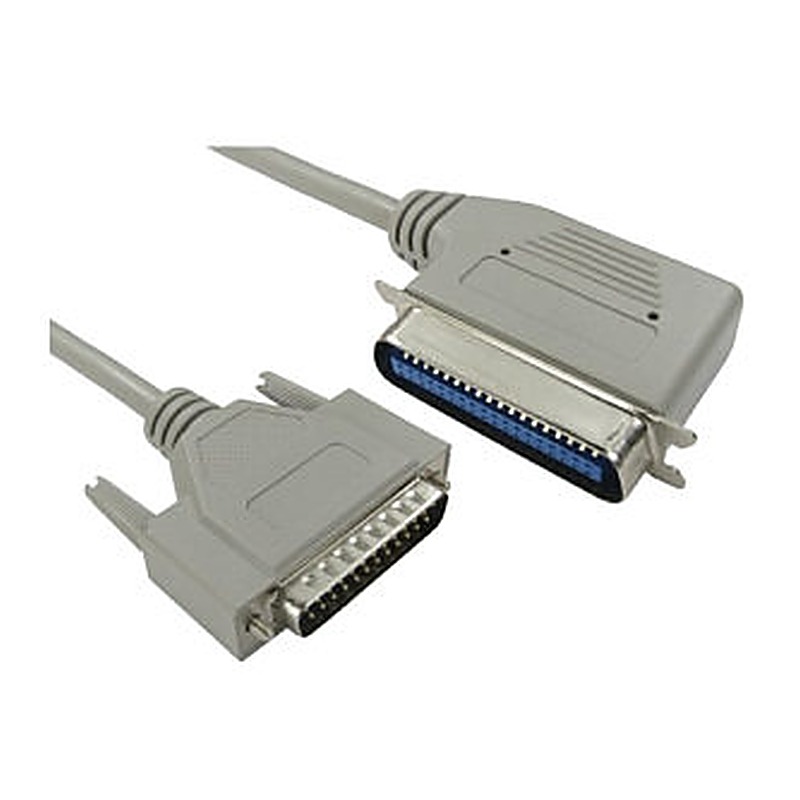 D25 to 36 Centronic Printer Cable with Angled Connector