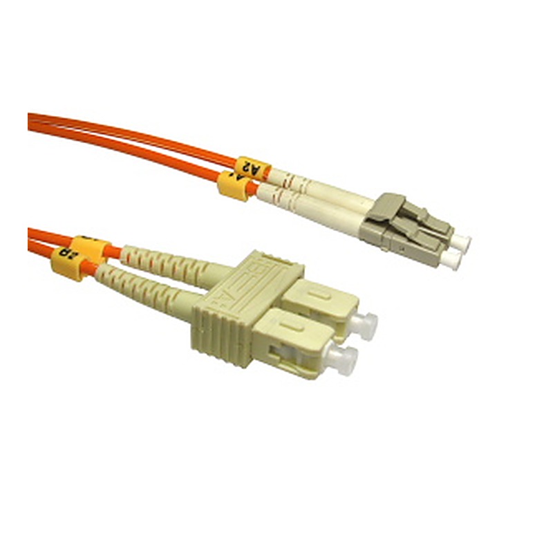 15m OM2 Fibre Optic Cable LC-SC orange 50/125