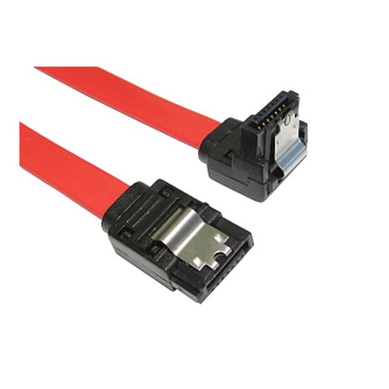 Locking SATA Cable 3Gbps Straight to Angle 45cm