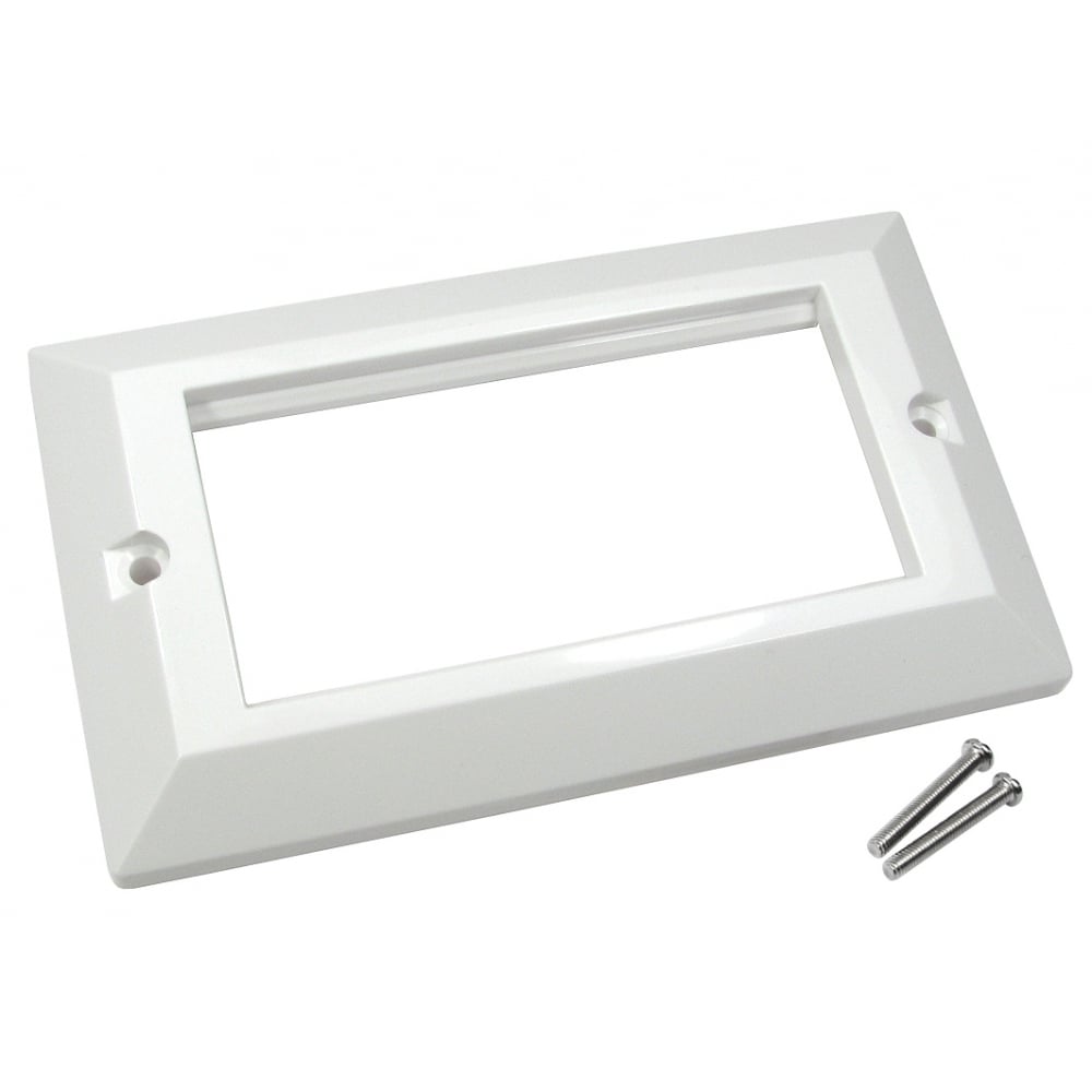 Dual Gang Faceplate Frame for 4x Euro Modules