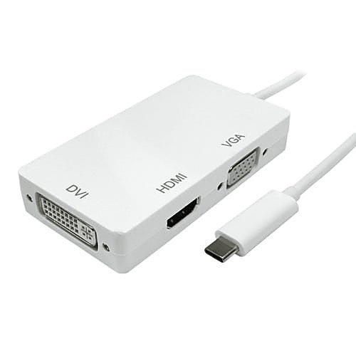 USB-C to HDMI, DVI and VGA Adapter 15cm