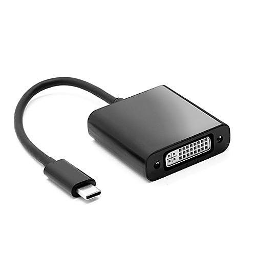 USB-C to DVI Adapter 20cm Black