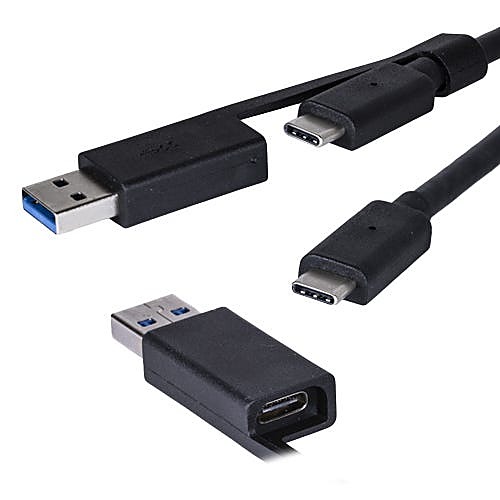 1m USB-C Cable with USB-A Adapter