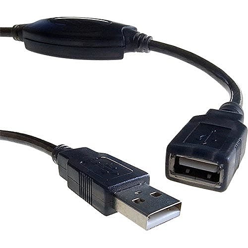 10m USB 2.0 Active Extension Cable Black
