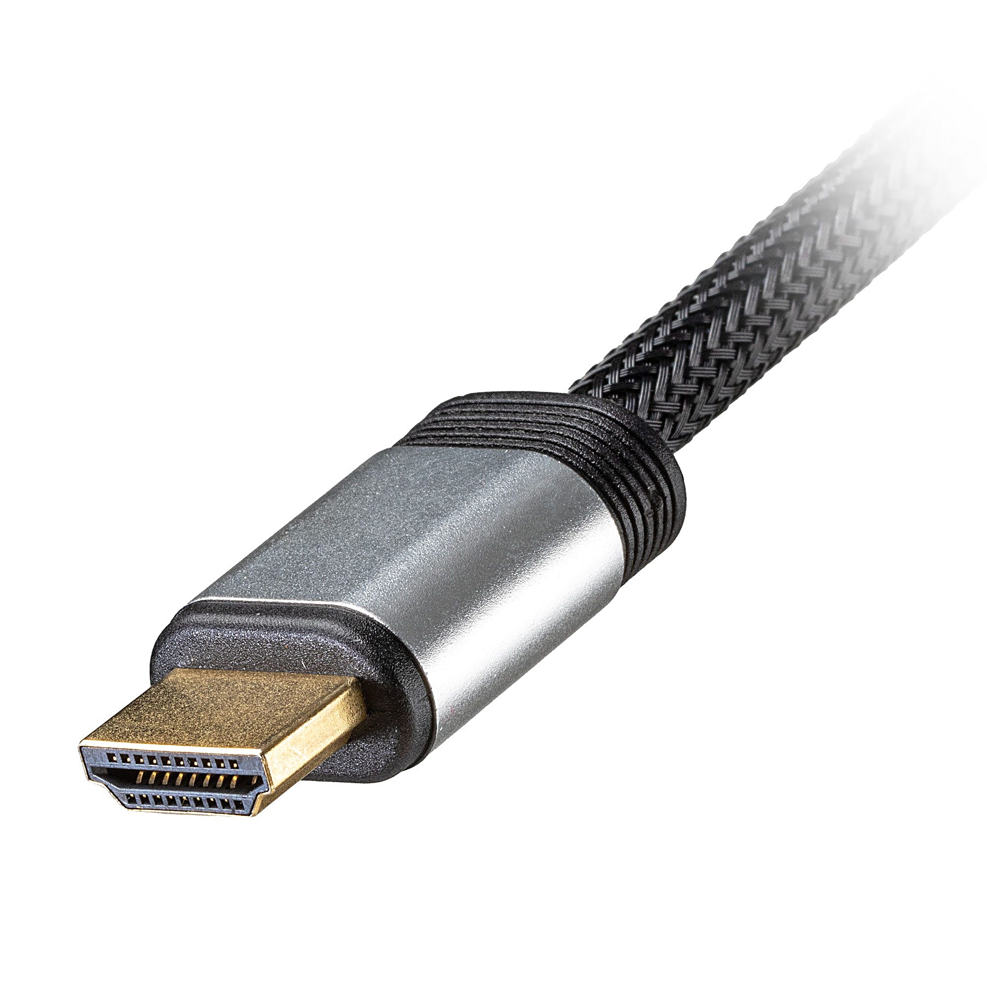 1m Braided HDMI Cable 4K High Speed, Black