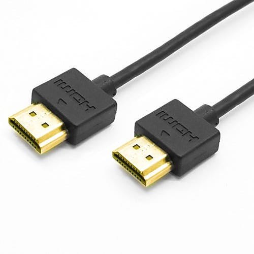 1m Slim HDMI Cable 4K Black