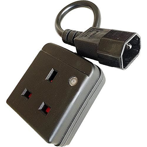 0.5m C14 Plug to UK Socket Adapter Lead, 1.0mm