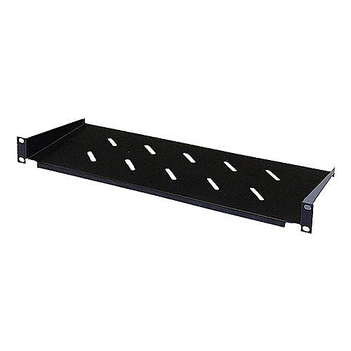 1U 19 Inch Cantilever Vented Shelf 200mm Black