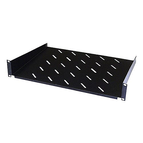 2U 19 Inch Cantilever Vented Shelf 350mm Black