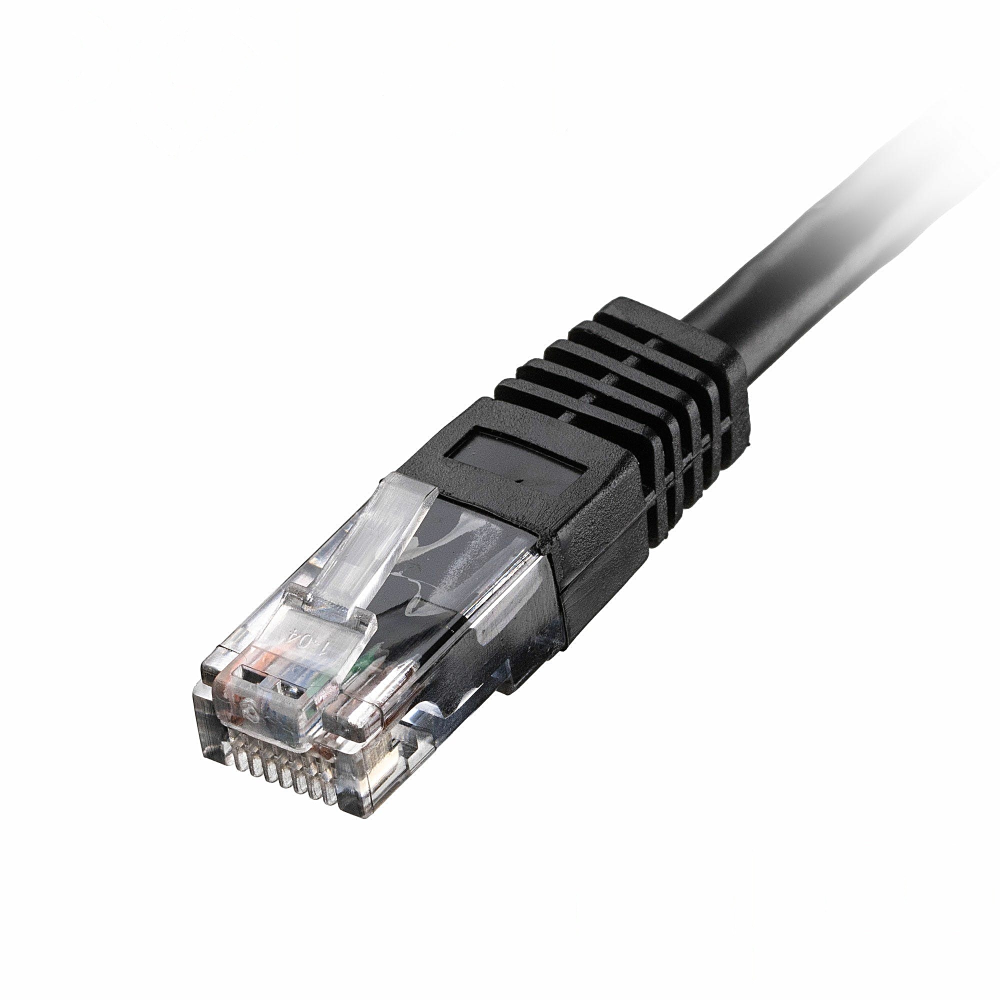 100x 0.5m Cat6 Patch Cable Black U/UTP PVC 24AWG
