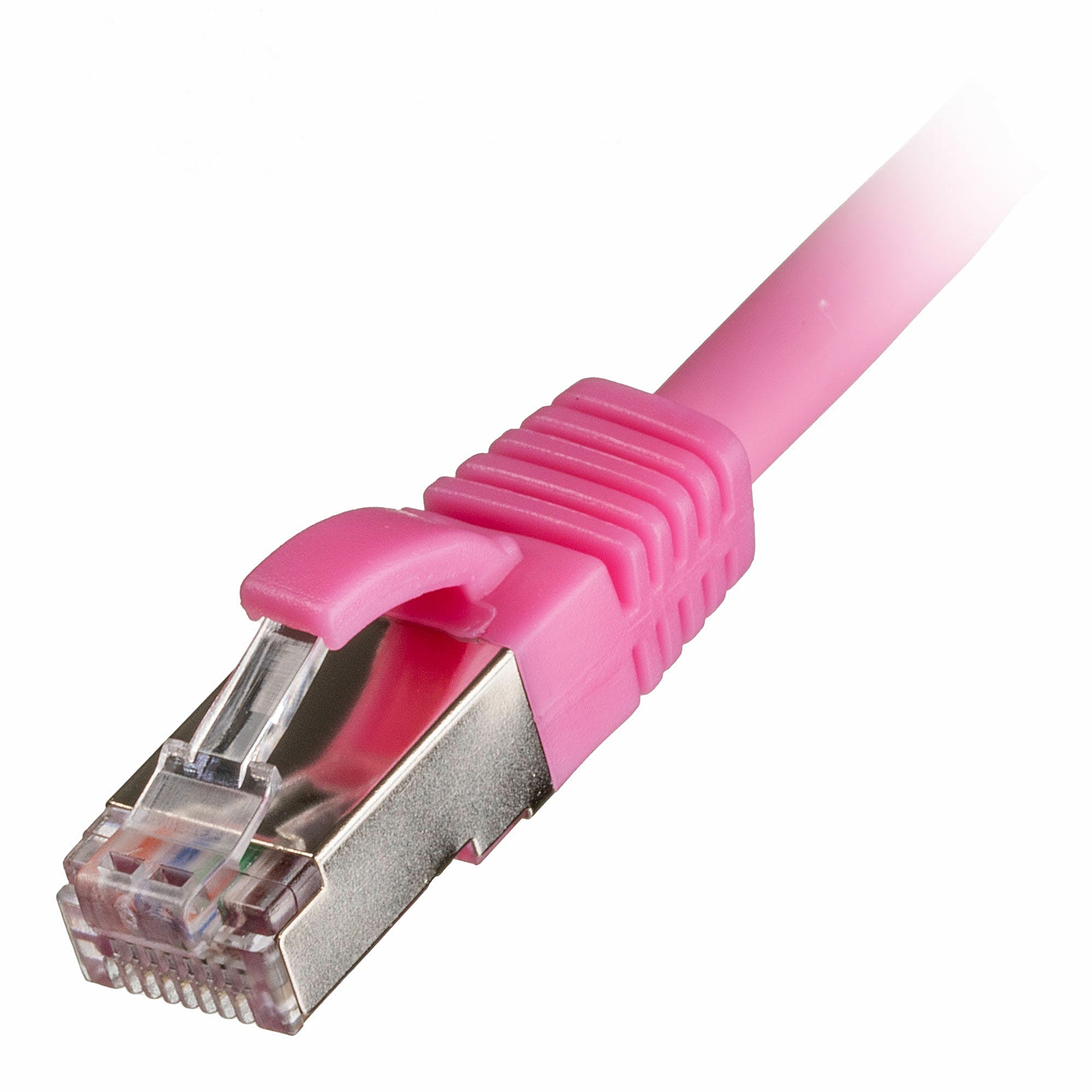 0.3m Cat6a Ethernet Cable Pink S/FTP LSOH 26AWG Snagless