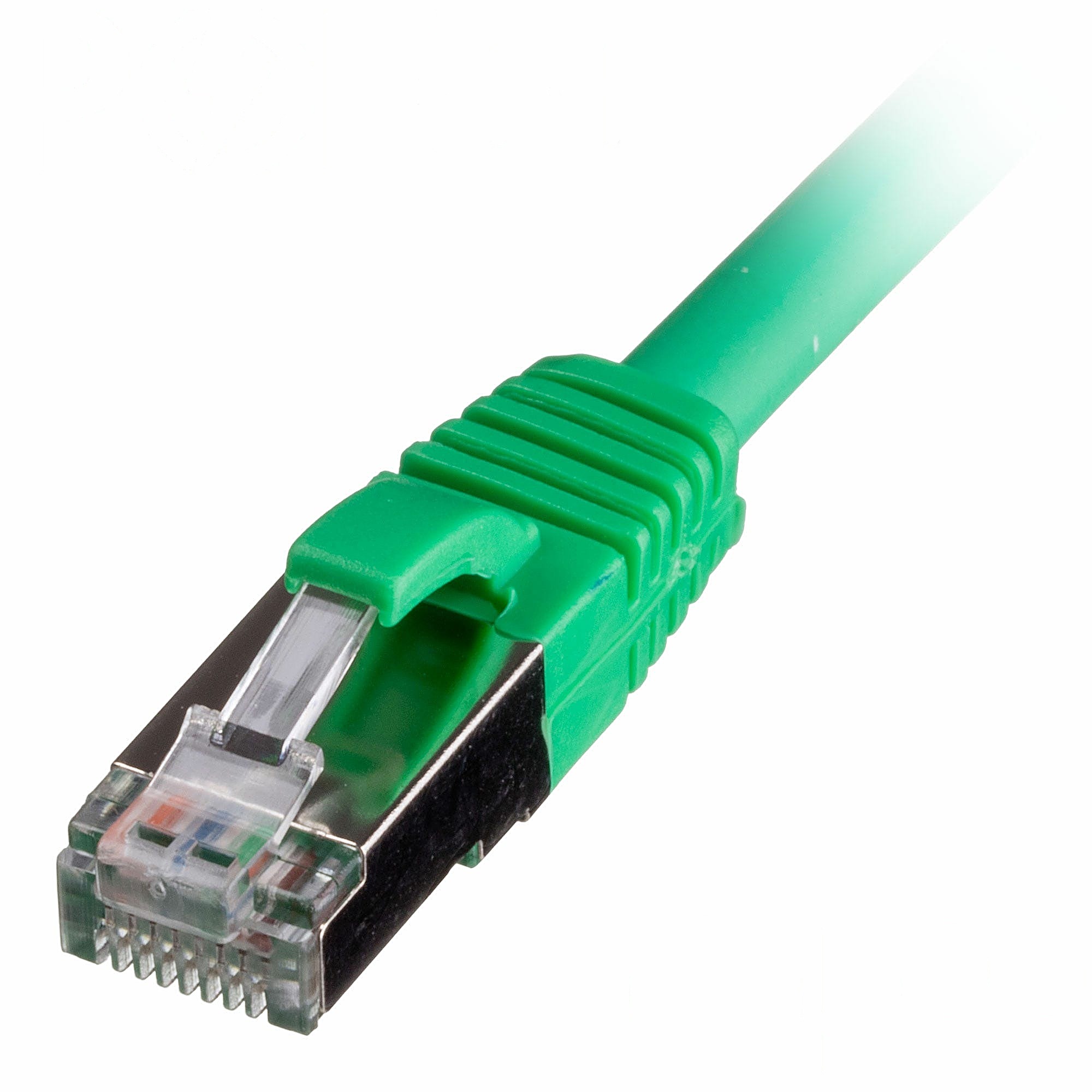 100x 1m Cat6a Patch Cable Green S/FTP LSOH 26AWG Snagless