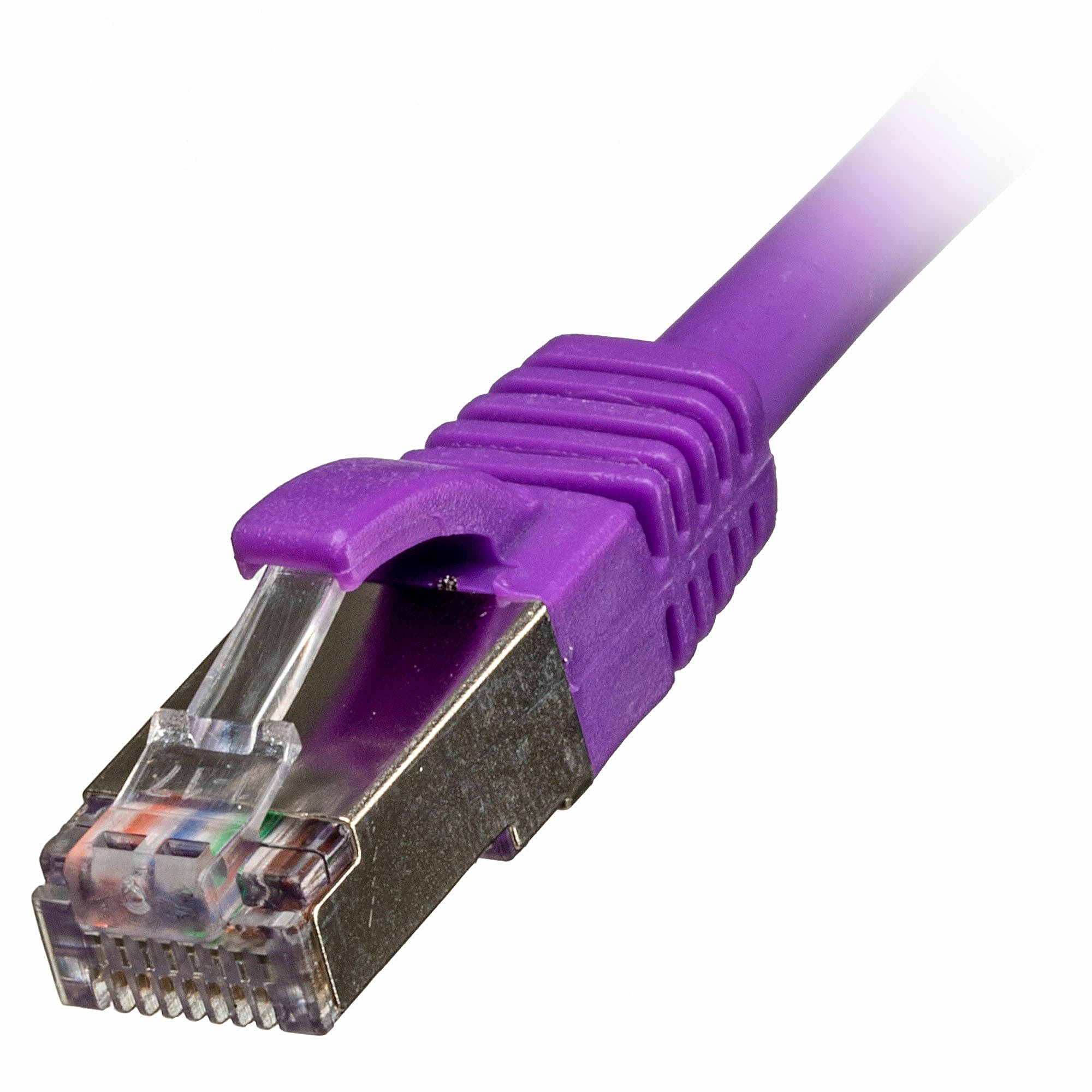 100x 1m Cat6a Patch Cable Violet S/FTP LSOH 26AWG Snagless