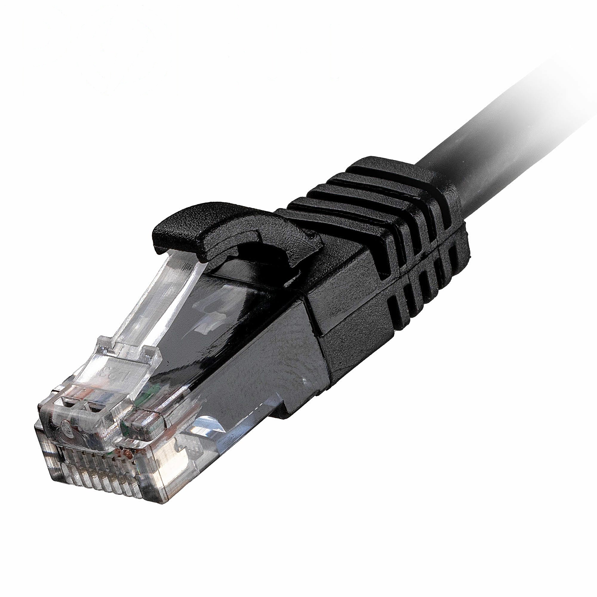0.3m Cat6 Ethernet Cable Black U/UTP LSOH 24AWG Snagless