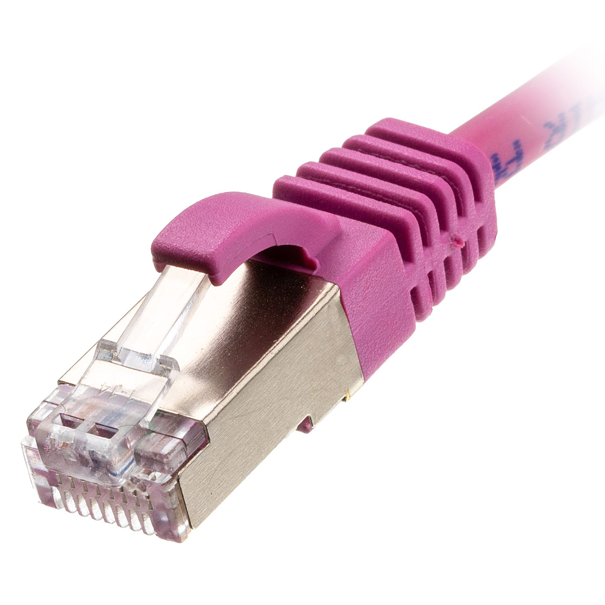 0.3m Cat6a Slim Ethernet Cable Pink U/FTP LSOH 30AWG Snagless