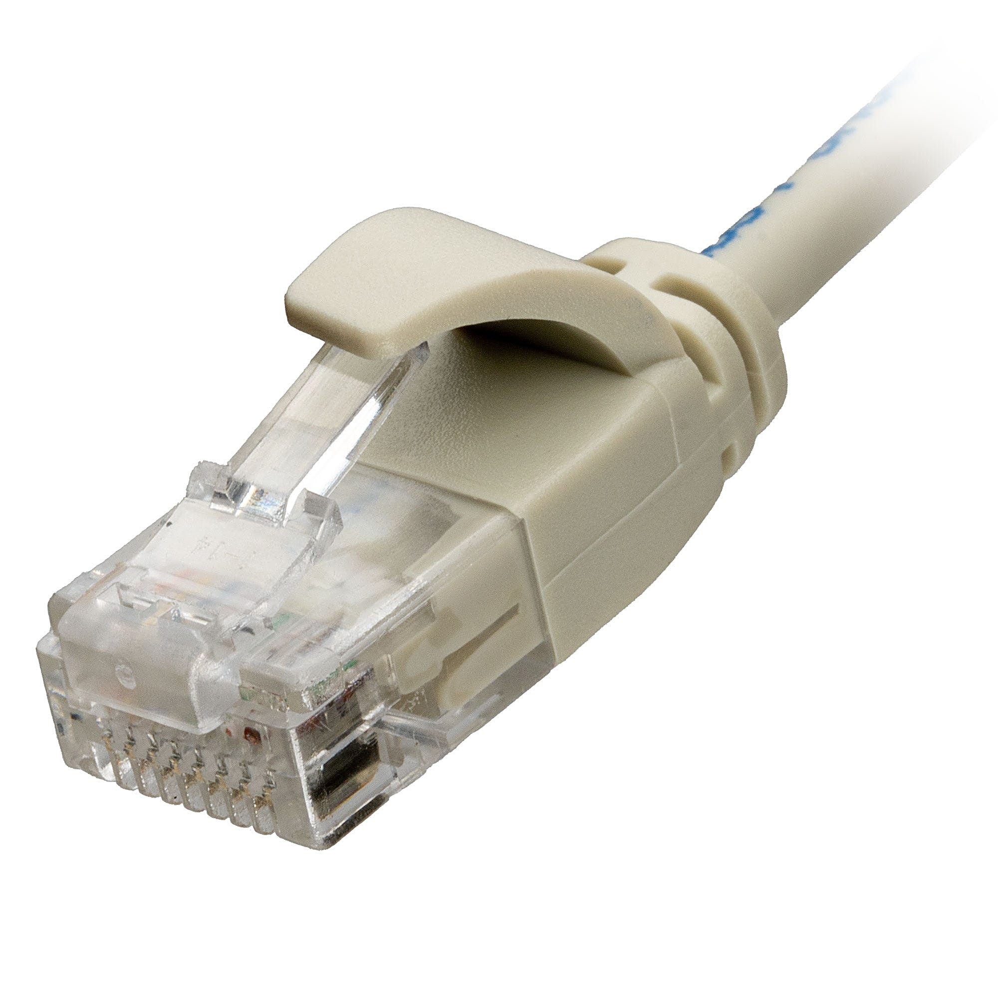 0.25m Cat6 Slim Ethernet Cable Grey U/UTP LSOH 30AWG Snagless