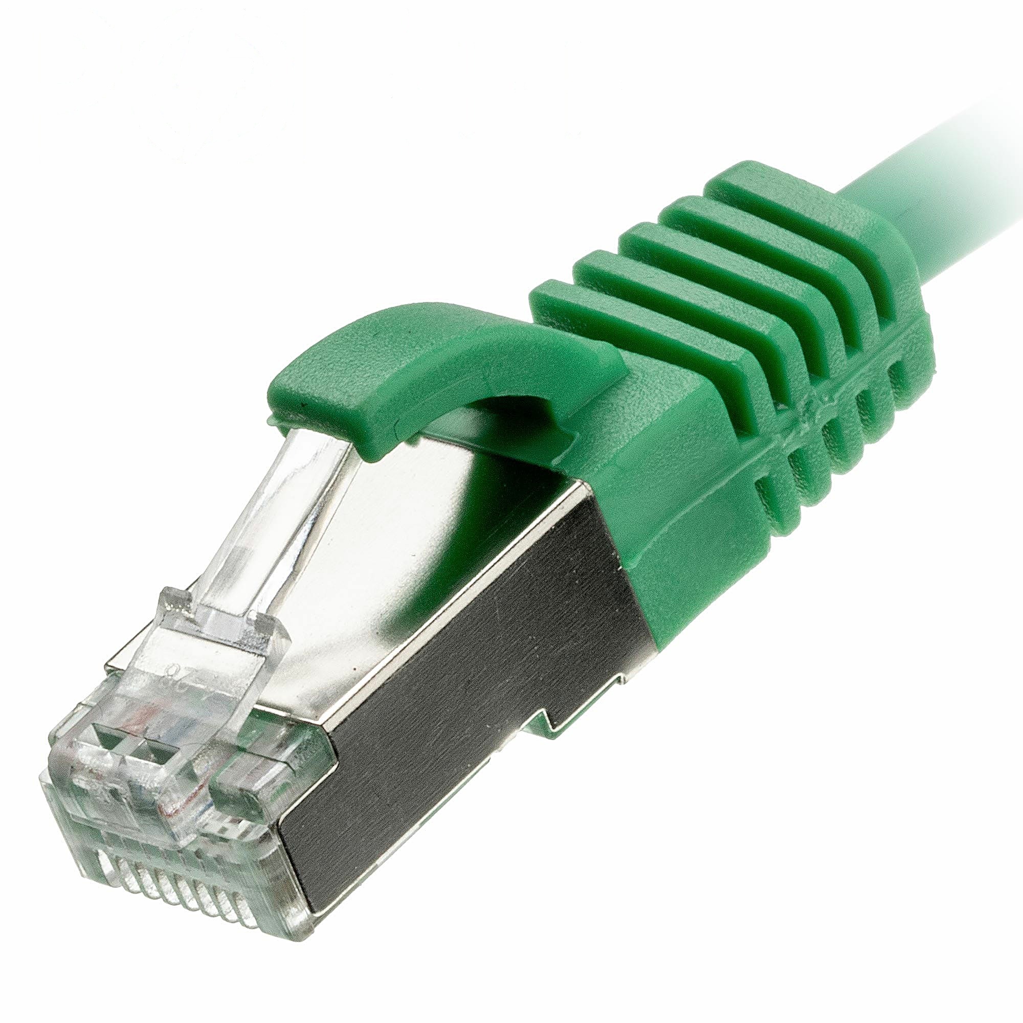 0.25m Cat6a Slim Ethernet Cable Green U/FTP LSOH 30AWG Snagless