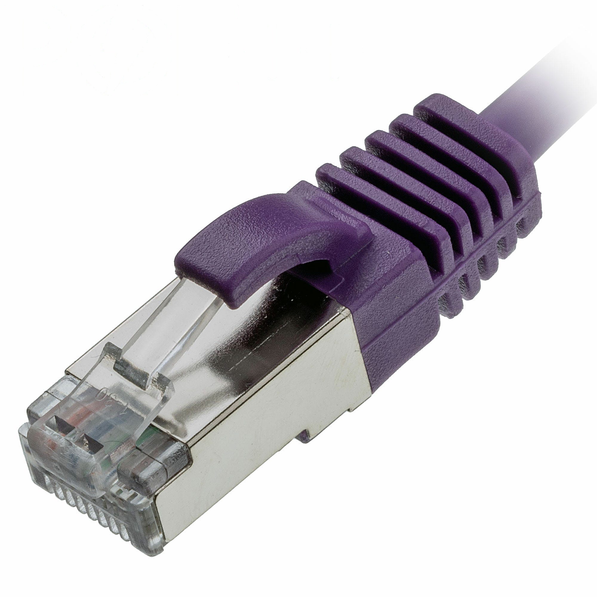 0.3m Cat6a Slim Ethernet Cable Violet U/FTP LSOH 30AWG Snagless