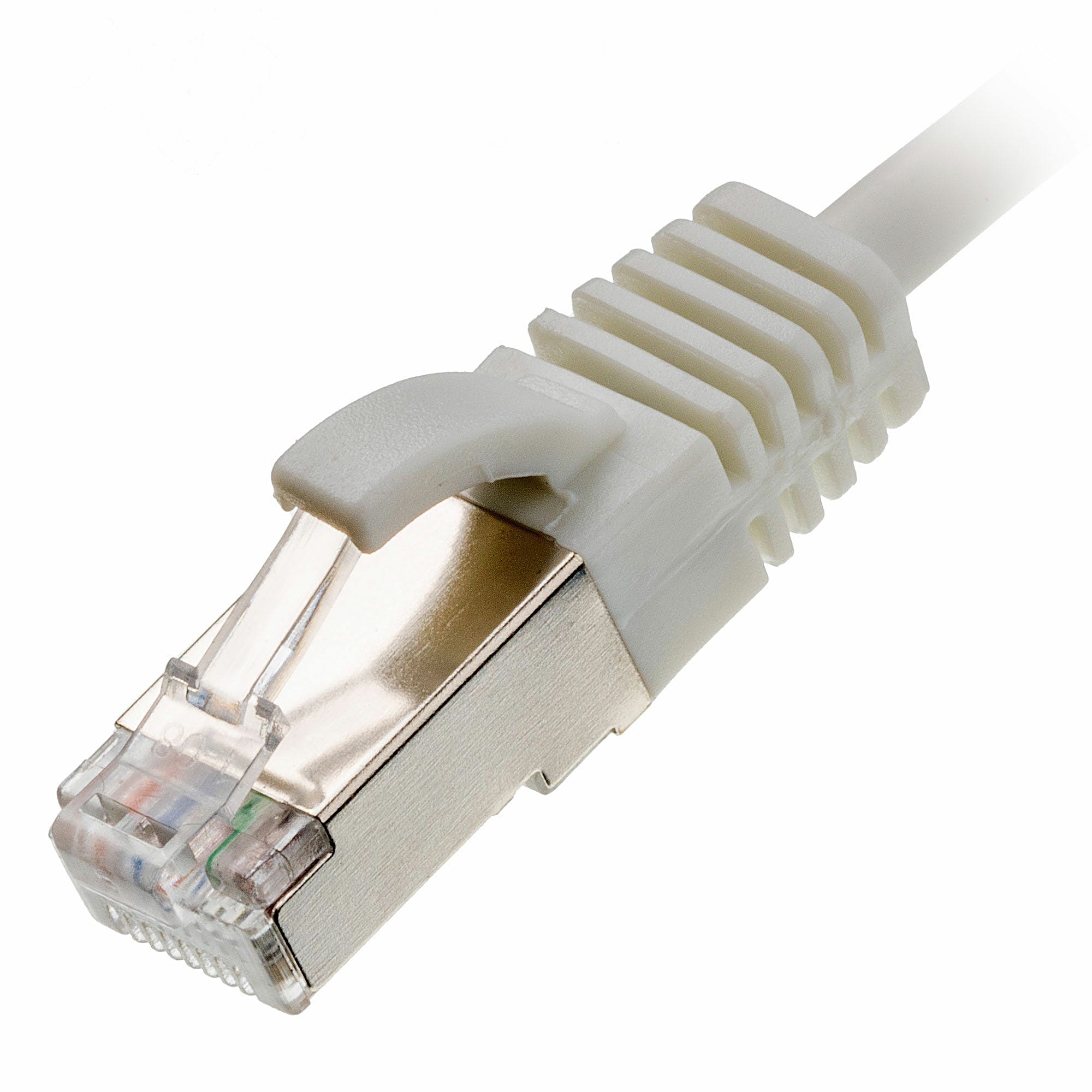 0.25m Cat6a Slim Ethernet Cable White U/FTP LSOH 30AWG Snagless