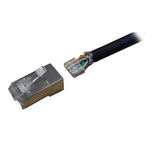 Cat6 Shielded RJ45 Plugs, Stranded, 50 Micron Gold, 50 Pack