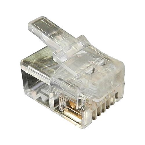 RJ11 6P4C Crimp Plugs, 50 Pack