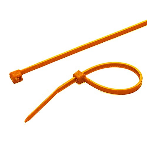 Cable Ties 200mm x 4.8mm Orange, Pack of 100