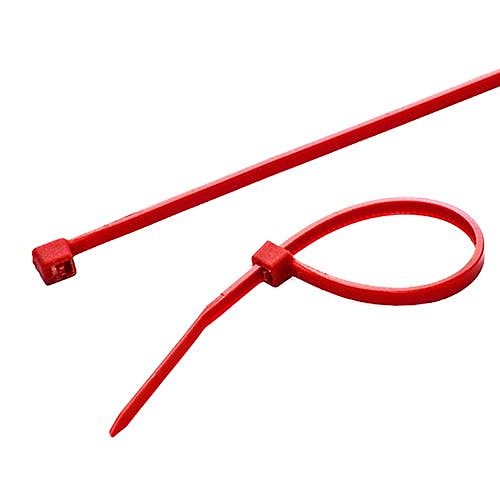 Cable Ties 100mm x 2.5mm Red, Pack of 100
