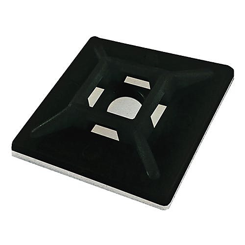 Self Adhesive Cable Tie Mounts 20mm Black, Pack of 100