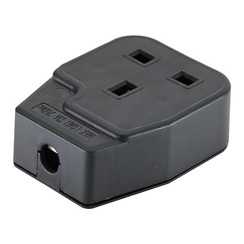UK 13A Rewireable Trailing Socket Black