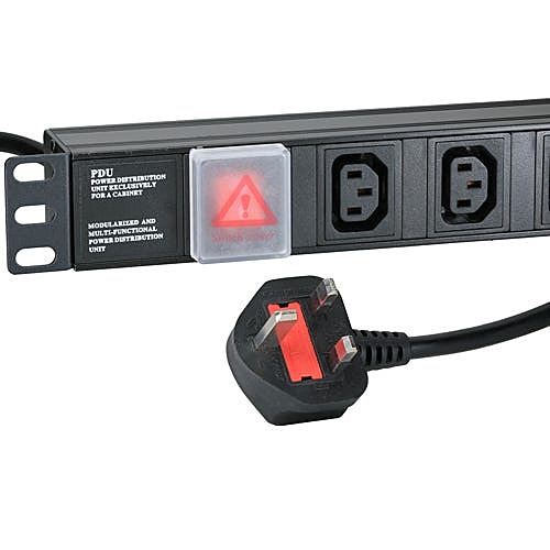 10 Way C13 Rack PDU, Horizontal 1U, UK Plug 3m
