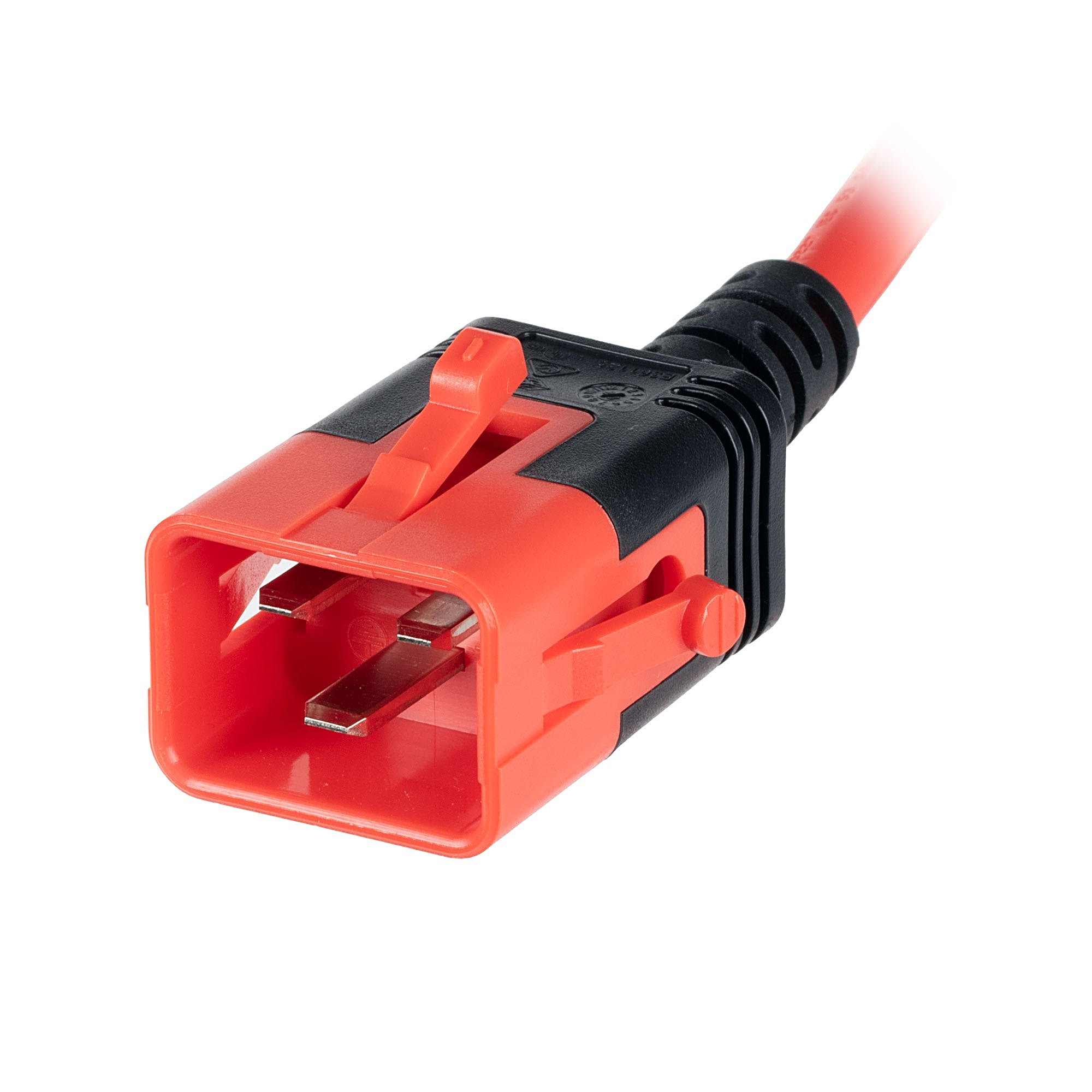 2m Dual Locking C20 to C19 Power Lead 16A, Red