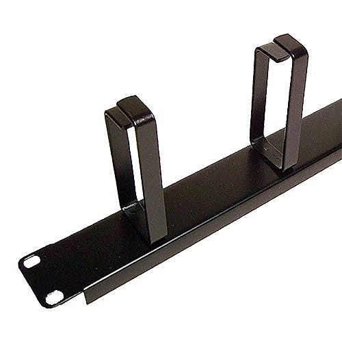 1U Cable Management Panel 5 Ring 100mm Black