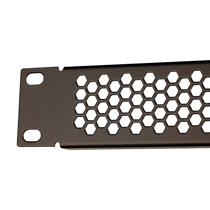 1U 19 Inch Vented Blanking Panel Black