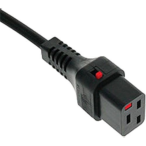 3m Locking C20 to C19 Power Lead 16A, IEC Lock, Black