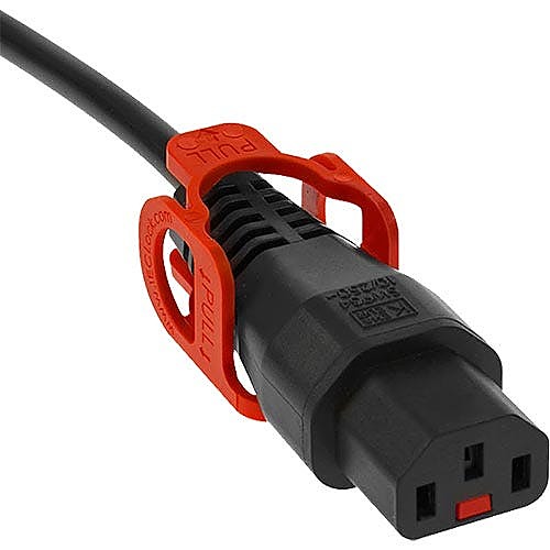 0.5m Locking C14 to C13 Power Lead 10A, IEC Lock+, Black