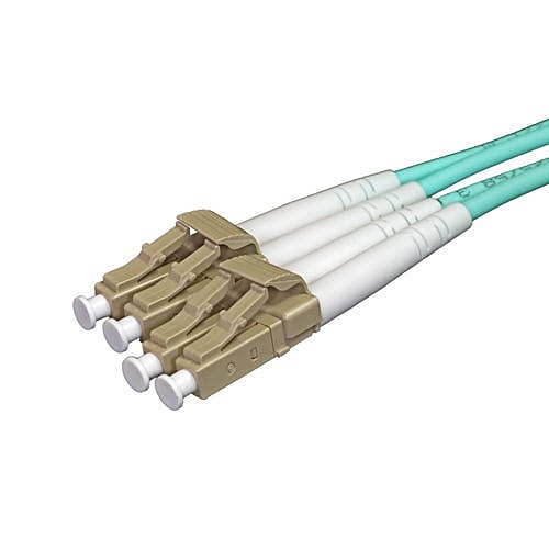 4m OM3 LC to LC Fibre Optic Cable Multimode 50/125 Aqua